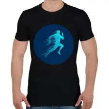 PRINTFASHION futás - Férfi póló - Fekete férfi póló