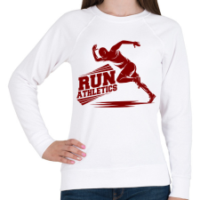 PRINTFASHION Futás  - Női pulóver - Fehér női pulóver, kardigán