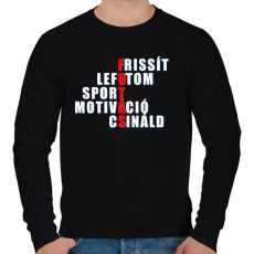 PRINTFASHION Futás szavak - Férfi pulóver - Fekete