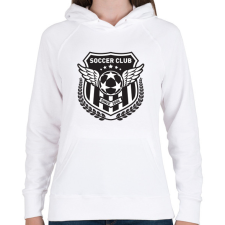 PRINTFASHION Futball klub - Női kapucnis pulóver - Fehér női pulóver, kardigán