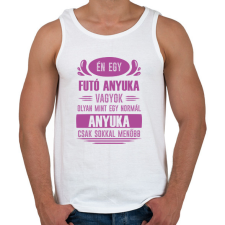 PRINTFASHION Futó anyuka - Férfi atléta - Fehér atléta, trikó