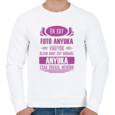 PRINTFASHION Futó anyuka - Férfi pulóver - Fehér férfi pulóver, kardigán