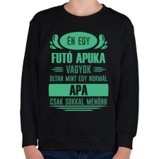 PRINTFASHION Futó apuka - Gyerek pulóver - Fekete gyerek pulóver, kardigán