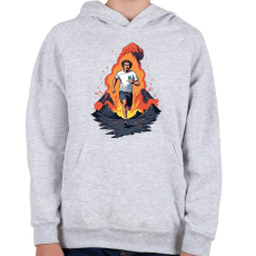 PRINTFASHION Futó - Gyerek kapucnis pulóver - Sport szürke