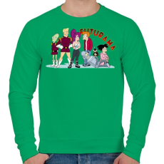 PRINTFASHION Futurama - Férfi pulóver - Zöld