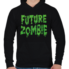 PRINTFASHION Future Zombie - Férfi kapucnis pulóver - Fekete férfi pulóver, kardigán