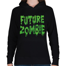 PRINTFASHION Future Zombie - Női kapucnis pulóver - Fekete női pulóver, kardigán