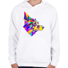 PRINTFASHION FuturPup 2.0 - Gyerek kapucnis pulóver - Fehér