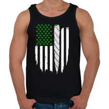 PRINTFASHION Füves zászló - Férfi atléta - Fekete atléta, trikó