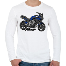 PRINTFASHION fz6kék - Férfi hosszú ujjú póló - Fehér férfi póló