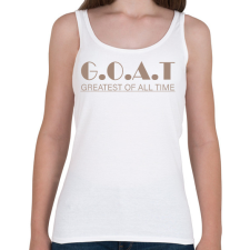PRINTFASHION G.O.A.T - Női atléta - Fehér női trikó