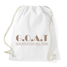 PRINTFASHION G.O.A.T - Sportzsák, Tornazsák - Fehér tornazsák