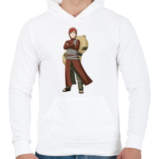 PRINTFASHION Gaara - Férfi kapucnis pulóver - Fehér férfi pulóver, kardigán