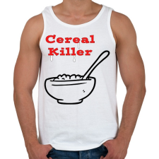 PRINTFASHION gabona gyilkos - Férfi atléta - Fehér atléta, trikó