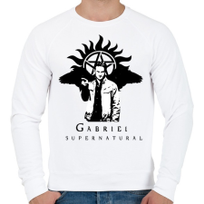 PRINTFASHION Gabriel - Férfi pulóver - Fehér férfi pulóver, kardigán