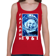 PRINTFASHION Gagarin 1961 Cirill - Női atléta - Cseresznyepiros