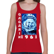 PRINTFASHION Gagarin 1961 - Női atléta - Cseresznyepiros