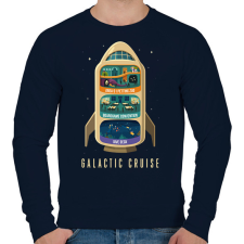PRINTFASHION Galactic Cruise - Férfi pulóver - Sötétkék férfi pulóver, kardigán