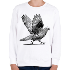 PRINTFASHION Galamb rajz - Gyerek pulóver - Fehér gyerek pulóver, kardigán