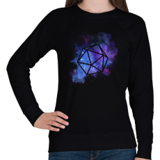 PRINTFASHION Galaxis D20 (Nagy) - Női pulóver - Fekete