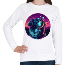 PRINTFASHION Galaxy Border Collie - Női pulóver - Fehér női pulóver, kardigán