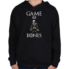 PRINTFASHION game of bones - Gyerek kapucnis pulóver - Fekete