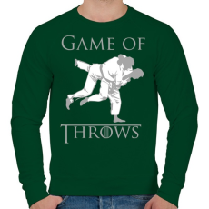 PRINTFASHION Game of Throws Judo Jiu-Jitsu - Férfi pulóver - Sötétzöld
