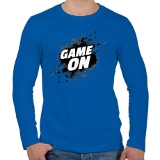 PRINTFASHION Game On - Férfi hosszú ujjú póló - Királykék