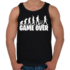 PRINTFASHION Game over evolúció fehér - Férfi atléta - Fekete
