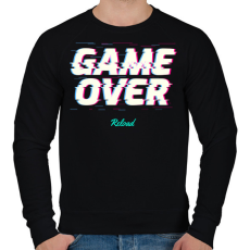 PRINTFASHION GAME OVER - Férfi pulóver - Fekete