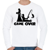 PRINTFASHION Game over horgászos - Férfi pulóver - Fehér