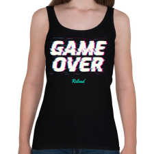 PRINTFASHION GAME OVER - Női atléta - Fekete női trikó