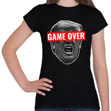 PRINTFASHION Game Over Trump Design - Női póló - Fekete női póló