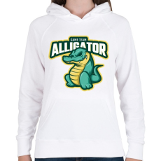 PRINTFASHION Game The Alligator - Női kapucnis pulóver - Fehér
