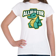 PRINTFASHION Game The Alligator - Női póló - Fehér