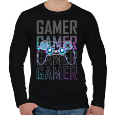 PRINTFASHION Gamer 2 - Férfi hosszú ujjú póló - Fekete férfi póló