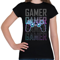 PRINTFASHION Gamer 2 - Női póló - Fekete