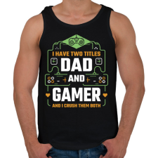 PRINTFASHION Gamer apa - Férfi atléta - Fekete atléta, trikó