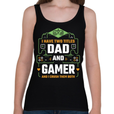 PRINTFASHION Gamer apa - Női atléta - Fekete