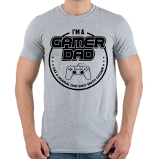 PRINTFASHION Gamer Dad - Férfi póló - Sport szürke