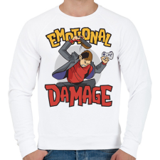 PRINTFASHION Gamer dühkitörés érzelmi károsult - Férfi pulóver - Fehér férfi pulóver, kardigán