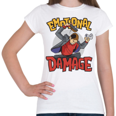 PRINTFASHION Gamer dühkitörés érzelmi károsult - Női póló - Fehér