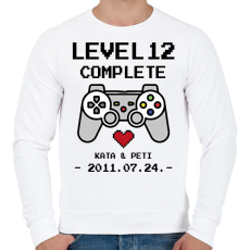 PRINTFASHION Gamer évforduló - Férfi pulóver - Fehér