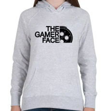 PRINTFASHION Gamer Face - Női kapucnis pulóver - Sport szürke