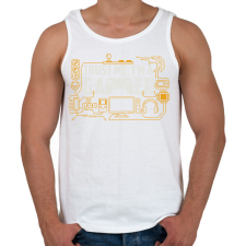 PRINTFASHION Gamer - Férfi atléta - Fehér atléta, trikó