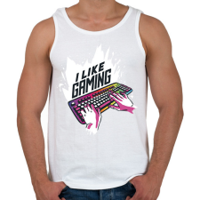 PRINTFASHION Gamer - Férfi atléta - Fehér atléta, trikó