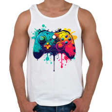 PRINTFASHION gamer - Férfi atléta - Fehér