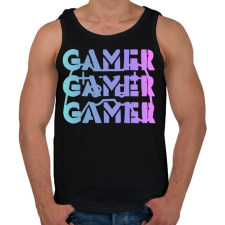 PRINTFASHION Gamer - Férfi atléta - Fekete atléta, trikó
