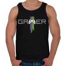 PRINTFASHION Gamer - Férfi atléta - Fekete atléta, trikó