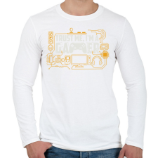 PRINTFASHION Gamer - Férfi hosszú ujjú póló - Fehér férfi pulóver, kardigán